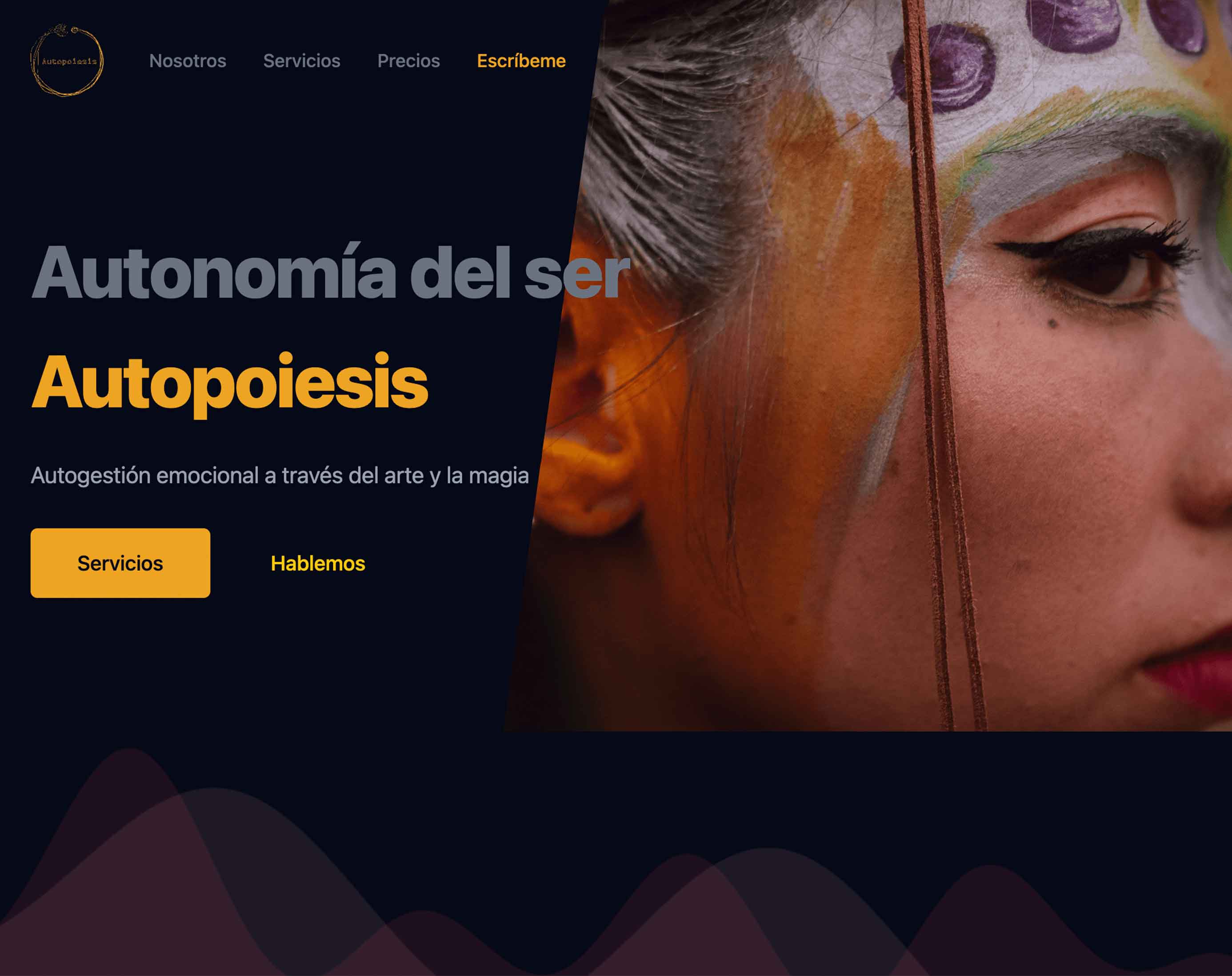 Image of landing page of the project.